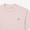 T-shirt  Lacoste -Rose Clair-  signature brodé en jersey épais