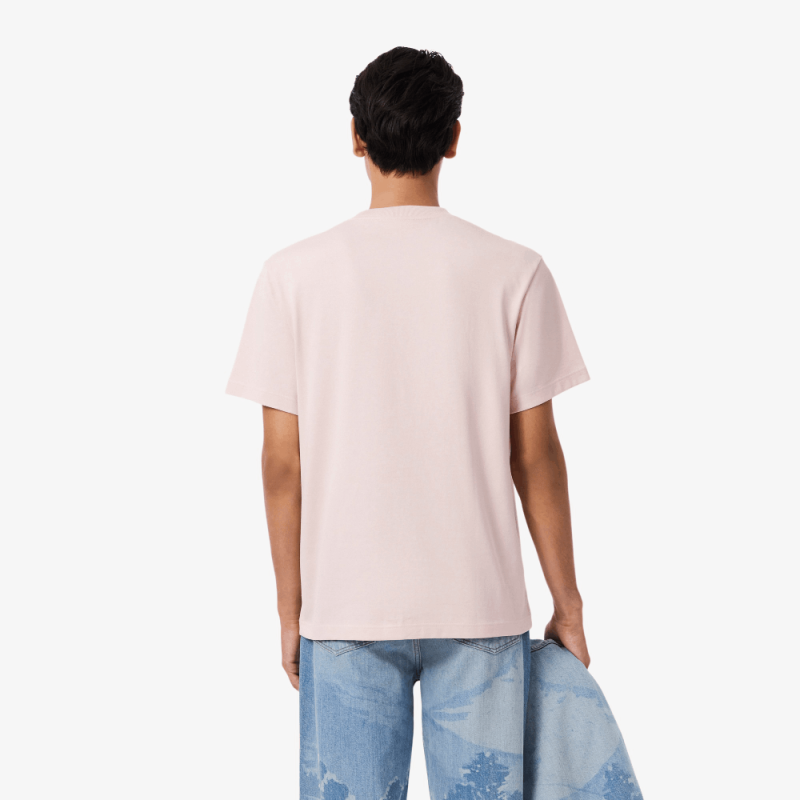 T-shirt  Lacoste -Rose Clair -manches courtes coupe classique Holiday Croc