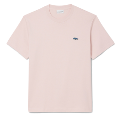 T-shirt  Lacoste -Rose Clair -manches courtes coupe classique Holiday Croc