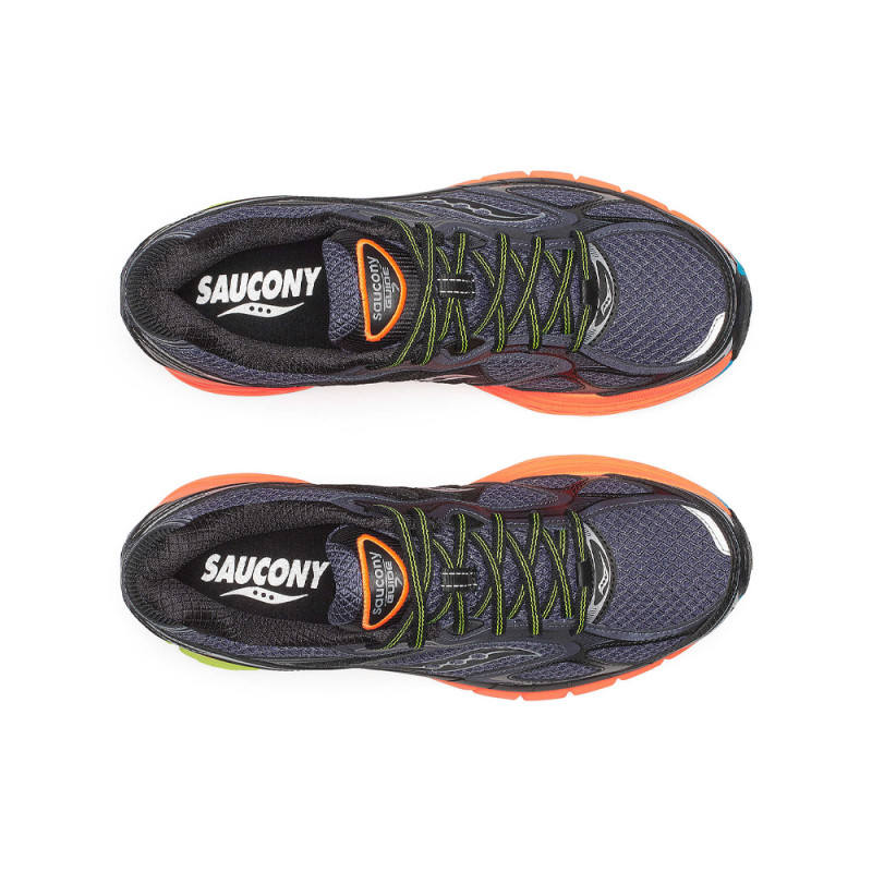 Baskets Saucony ProGrid Guide 7 Grises – Amorti dynamique et stabilité pour vos runs