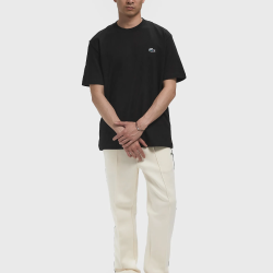 T-shirt  Lacoste -Noir-manches courtes coupe classique Holiday Croc