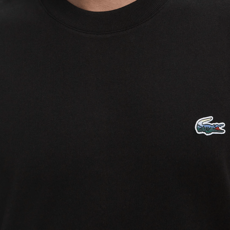 T-shirt  Lacoste -Noir-manches courtes coupe classique Holiday Croc
