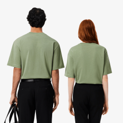 T-shirt  Lacoste -Vert - ample en jersey épais  unisexe