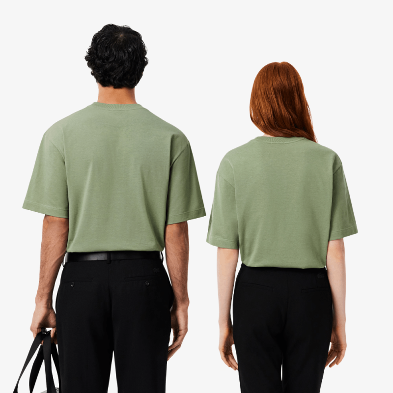 T-shirt  Lacoste -Vert - ample en jersey épais  unisexe