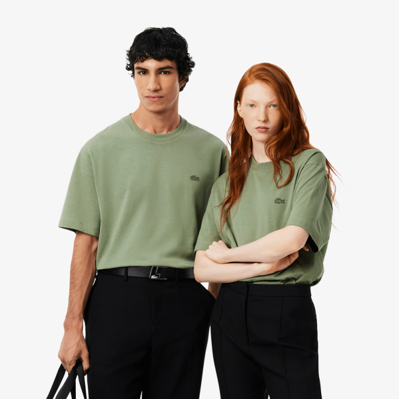 T-shirt  Lacoste -Vert - ample en jersey épais  unisexe