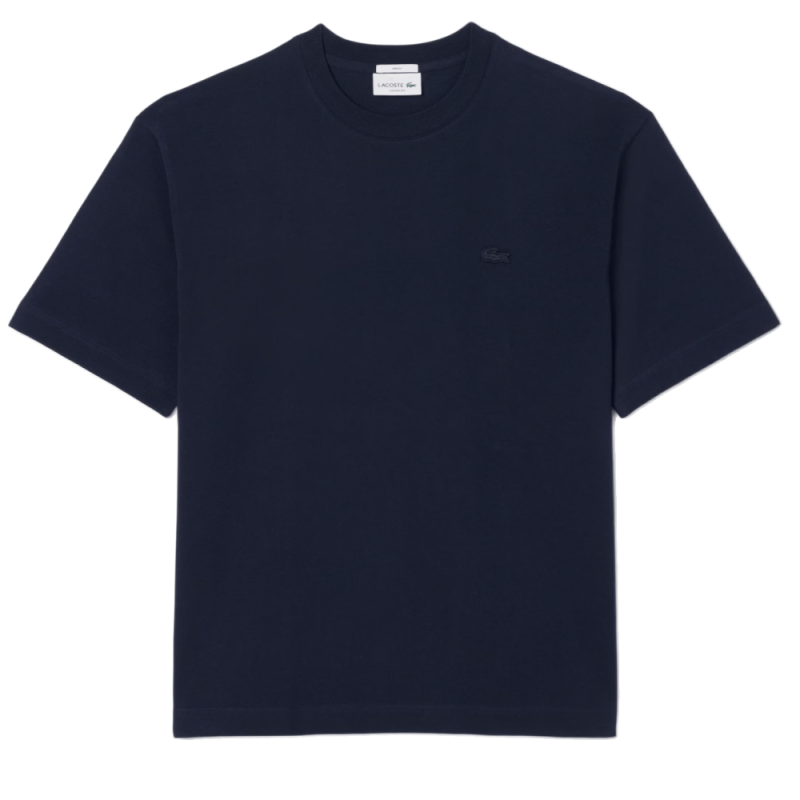 T-shirt Lacoste - Bleu nuit - loose fit jersey épais unisexe