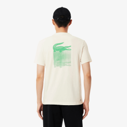 T-shirt  Lacoste -Blanc Cassé- Sport Ultra Dry imprimé