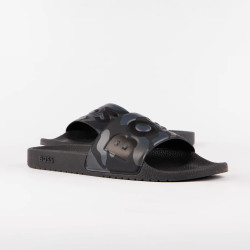 Mules Boss ARYEH_SLID_NPCMLG Noires et Grises – Élégance contrastée et confort au quotidien