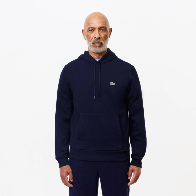 SWEATSHIRT  À CAPUCHE LACOSTE HOMME - BLEU MARINE - EN COTON BIOLOGIQUE