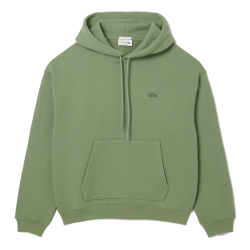 Sweatshirt à capuche molleton épais LACOSTE vert