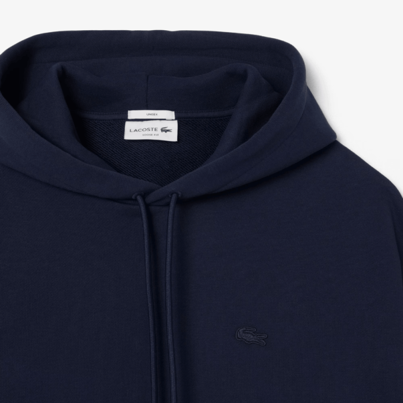 Sweatshirt à capuche   Lacoste -Bleu Nuit- molleton épais  unisexe