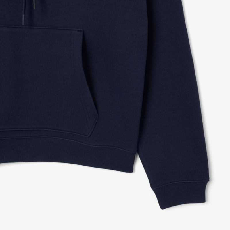 Sweatshirt à capuche   Lacoste -Bleu Nuit- molleton épais  unisexe