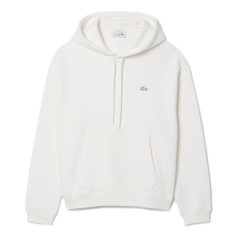 Sweatshirt à capuche   Lacoste -Blanc - molleton épais  unisexe