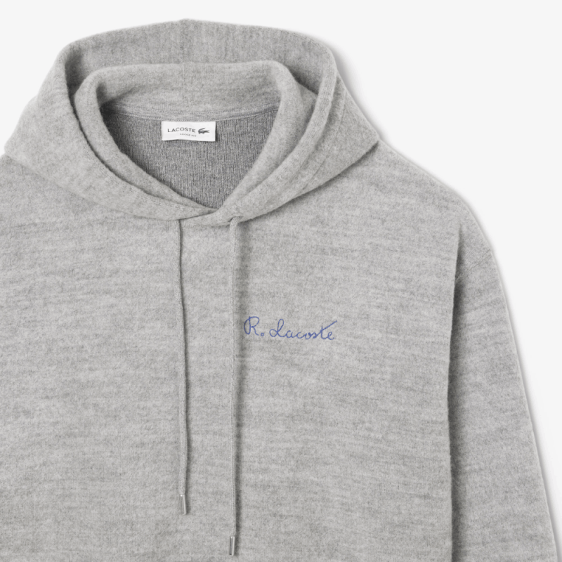 Sweat à capuche Lacoste -Gris- signature brodé