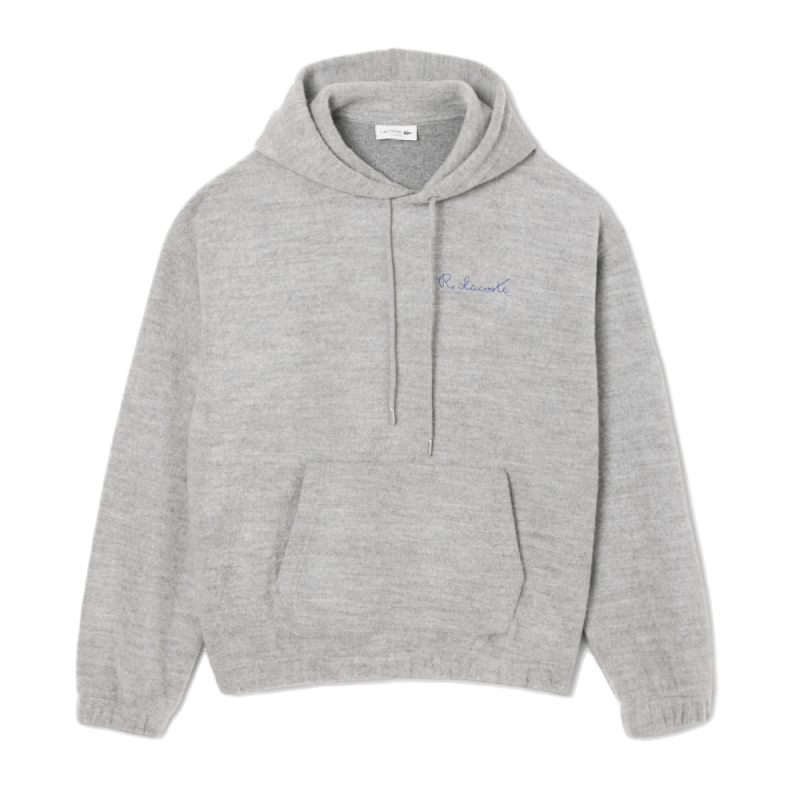 Sweat à capuche Lacoste -Gris- signature brodé