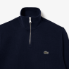 Sweatshirt zippé interlock col montant LACOSTE bleu marine