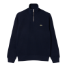Sweatshirt zippé interlock col montant LACOSTE bleu marine