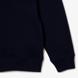 Sweatshirt zippé interlock col montant LACOSTE bleu marine