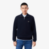 Sweatshirt zippé interlock col montant LACOSTE bleu marine