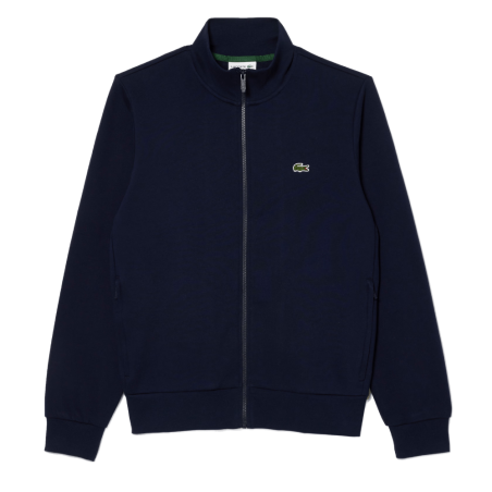 Sweatshirt zippé Lacoste -Bleu Nuit-  regular fit en molleton col montant