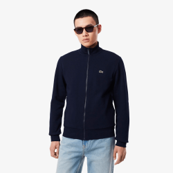 Sweatshirt zippé Lacoste -Bleu Nuit-  regular fit en molleton col montant