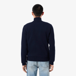Sweatshirt zippé Lacoste -Bleu Nuit-  regular fit en molleton col montant