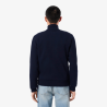 Sweatshirt zippé Lacoste -Bleu Nuit-  regular fit en molleton col montant