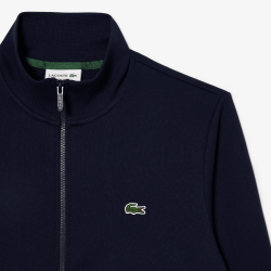 Sweatshirt zippé Lacoste -Bleu Nuit-  regular fit en molleton col montant