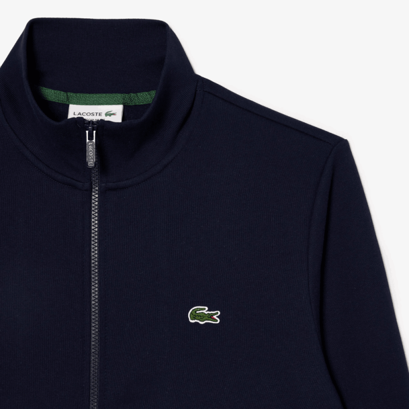 Sweatshirt zippé Lacoste -Bleu Nuit-  regular fit en molleton col montant