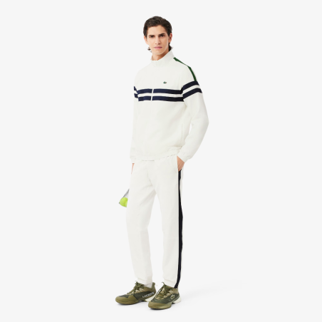 Survêtement Lacoste-Blanc Cassé- Tennis imprimé