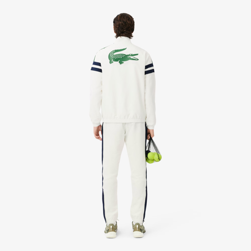 Survêtement Lacoste-Blanc Cassé- Tennis imprimé