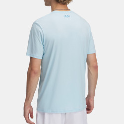 T-shirt Bleu Clair à Manches Courtes avec Logo Superposé Under Armour – Confort et Style Quotidien