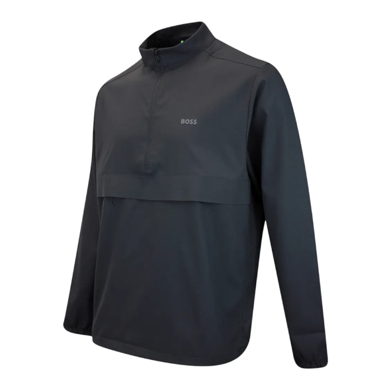 Veste de survêtement BOSS - Noir- poche horizontale dissimulée au milieu - tissu extensible