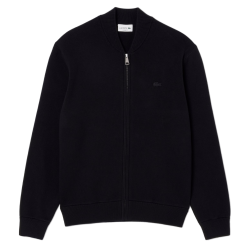 Bomber maille laine mélangée LACOSTE noir