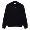 Blouson aviateur Lacoste -Noir- en tricot de coton et de laine