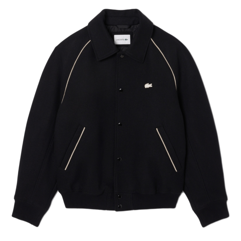 Veste varsity laine badge LACOSTE beige