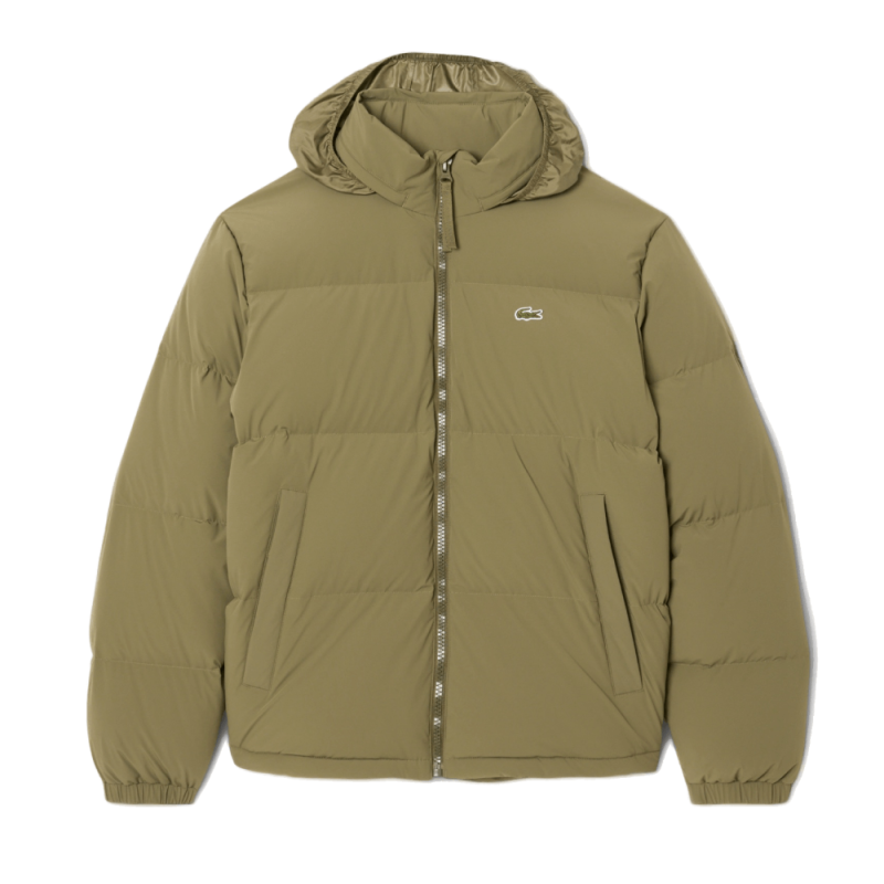 Doudoune Lacoste -Vert- à capuche déperlante