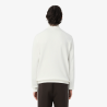SWEATSHIRT ZIPPÉ LACOSTE -BLANC- INTERLOCK COL MONTANT