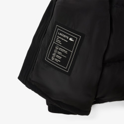 Doudoune Lacoste - Noir - à capuche déperlante