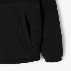 Doudoune Lacoste - Noir - à capuche déperlante