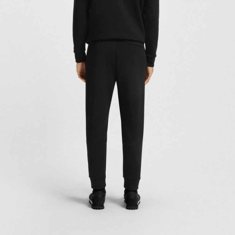 pantalon de survêtement Boss -Noir- en coton mélangé avec finitions à rayures-Pants Zone