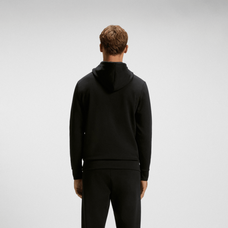 Sweat à capuche Boss -Noir- en mélange de coton avec logo moulé- Soody Zone