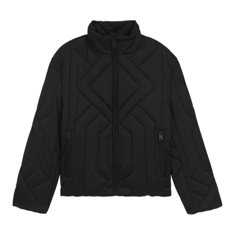 Veste déperlante Boss -Noir- en satin matelassé-Barino