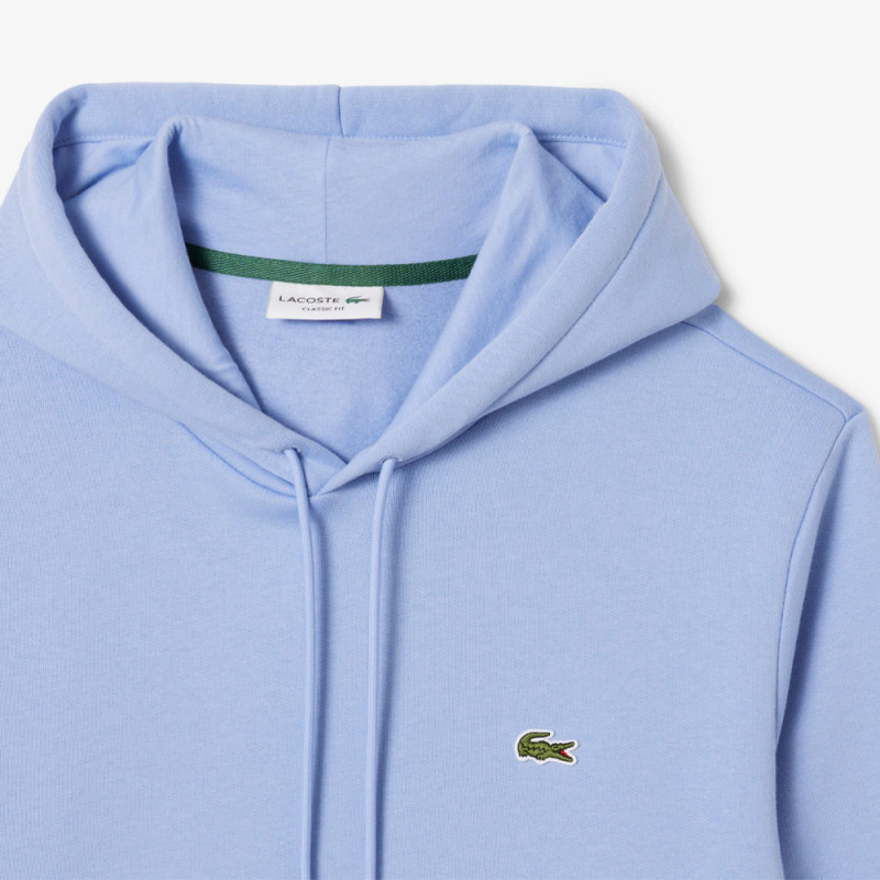 SWEATSHIRT À CAPUCHE LACOSTE HOMME - VIOLET - EN COTON BIOLOGIQUE