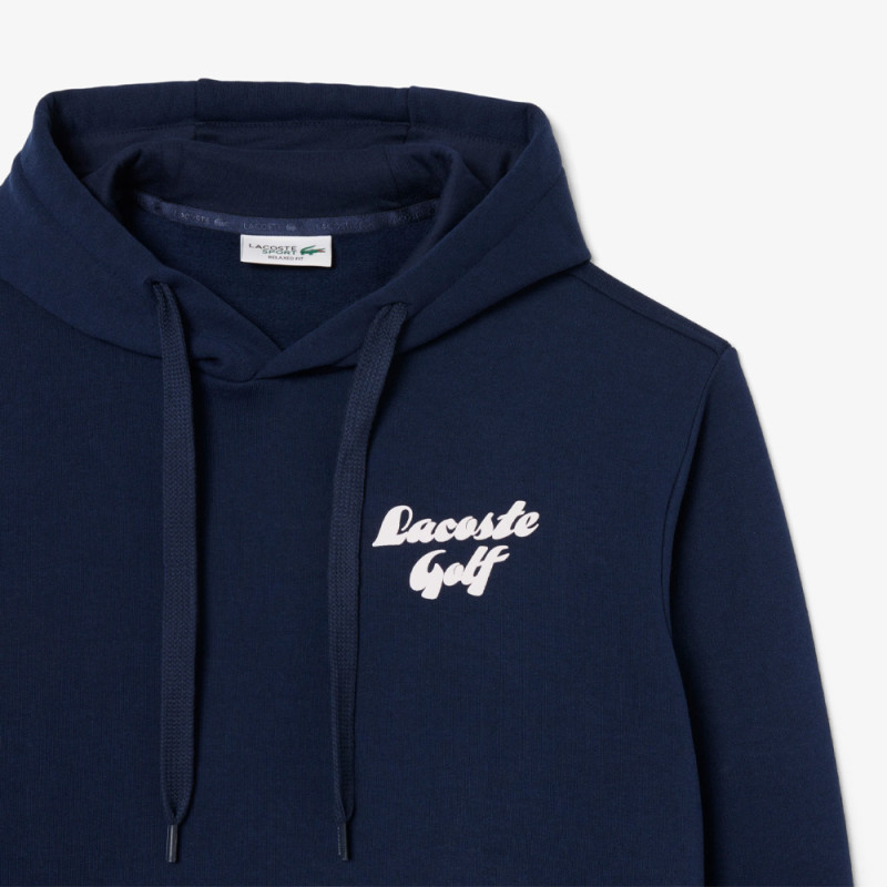Sweatshirt  Lacoste -Bleu nuit  - à capuche Golf molleton imprimé chez DM sports