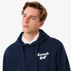 Sweatshirt  Lacoste -Bleu nuit  - à capuche Golf molleton imprimé chez DM sports