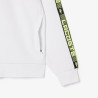 Sweatshirt zippé Lacoste - Blanc - Tennis color-block