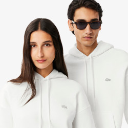 Sweatshirt à capuche Lacoste - Blanc - molleton épais unisexe