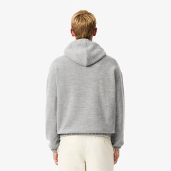 Sweat à capuche Lacoste - Gris - signature brodé