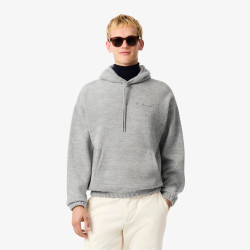 Sweat à capuche Lacoste - Gris - signature brodé